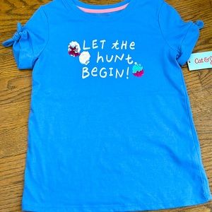 LEt the hunt begin Easter egg girls shirt flip sequins